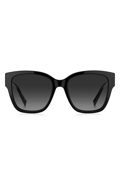 givenchy black cat-eye sunglasses|Givenchy 55mm oversized sunglasses.